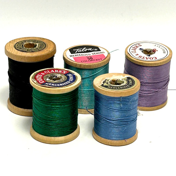 Vintage Thread on Wooden Spools Lot of 30 - Picture 10 of 12
